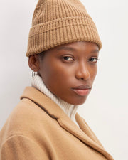 Chunky Beanie Made from Organic Cotton | Roasted Coconut