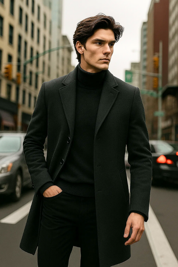 Karlo | Single-Breasted Solid Color Jacket