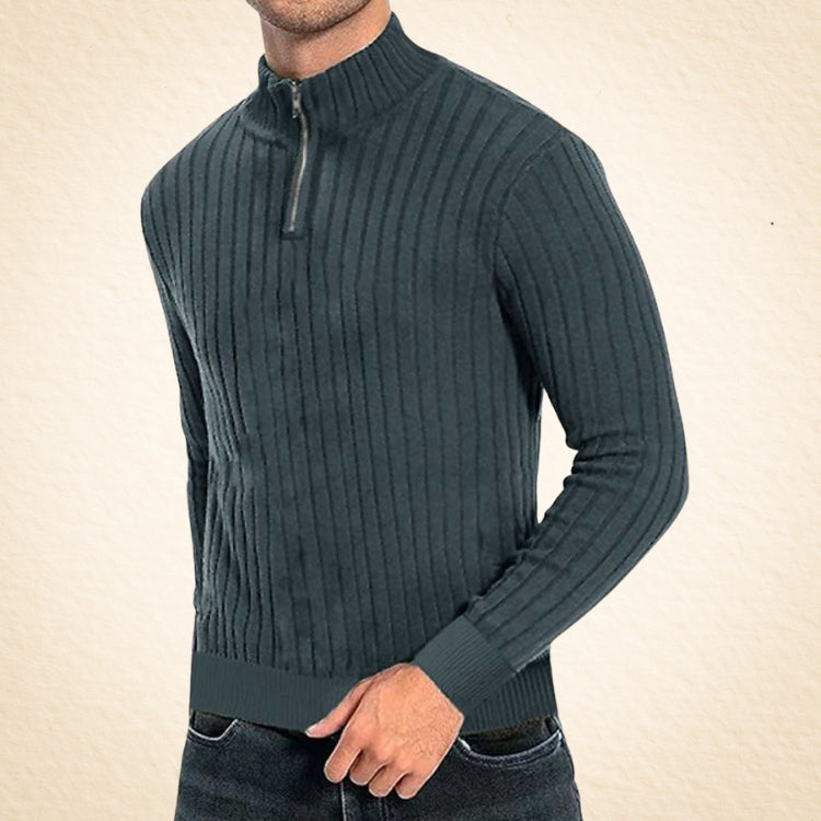 Zacheo – Casual Turtleneck Sweater with Zipper
