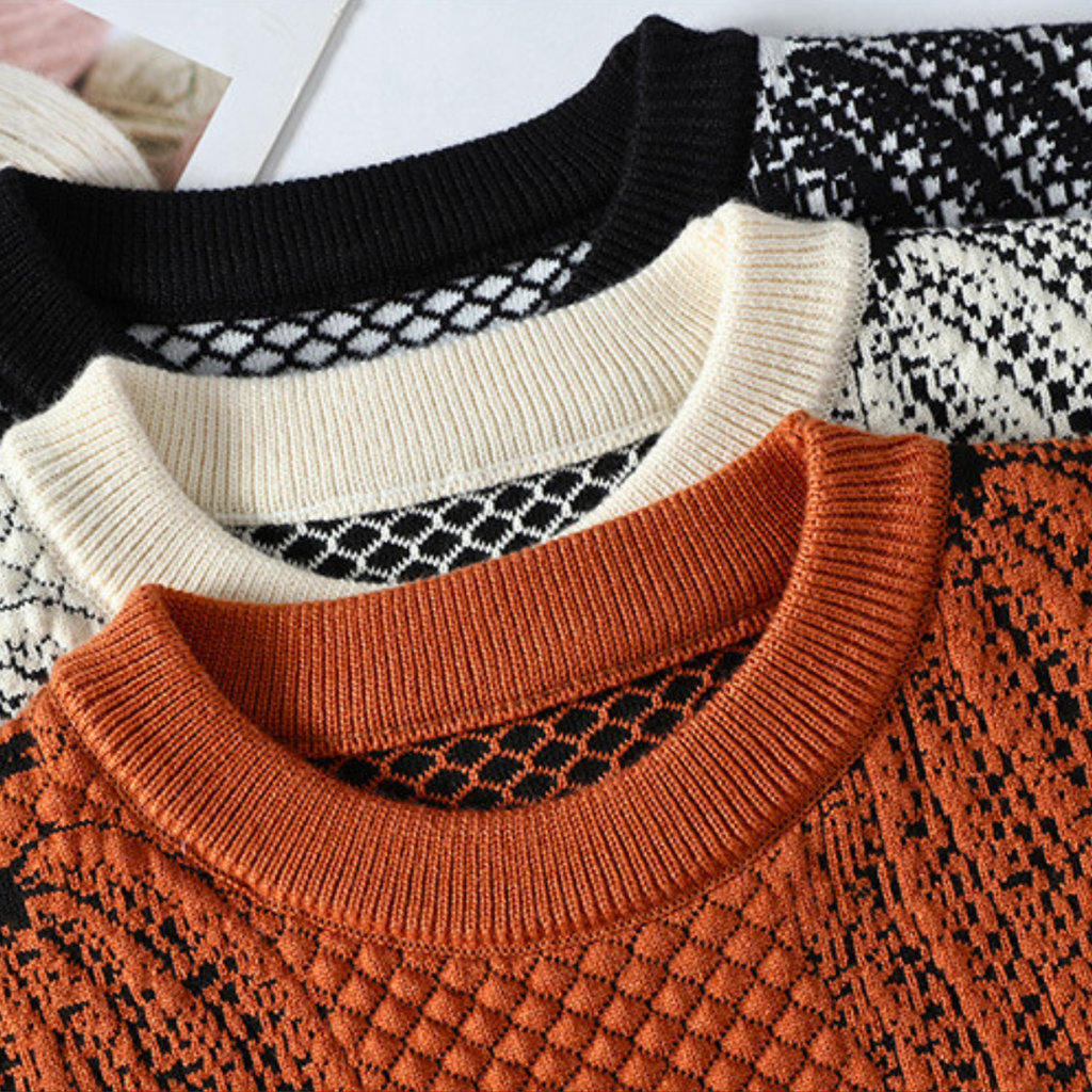 Rinaldo – Casual Knit Sweater in Pumpkin Look