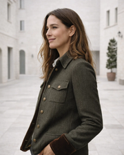 Corrie | Tweed Jacket with Velvet Details