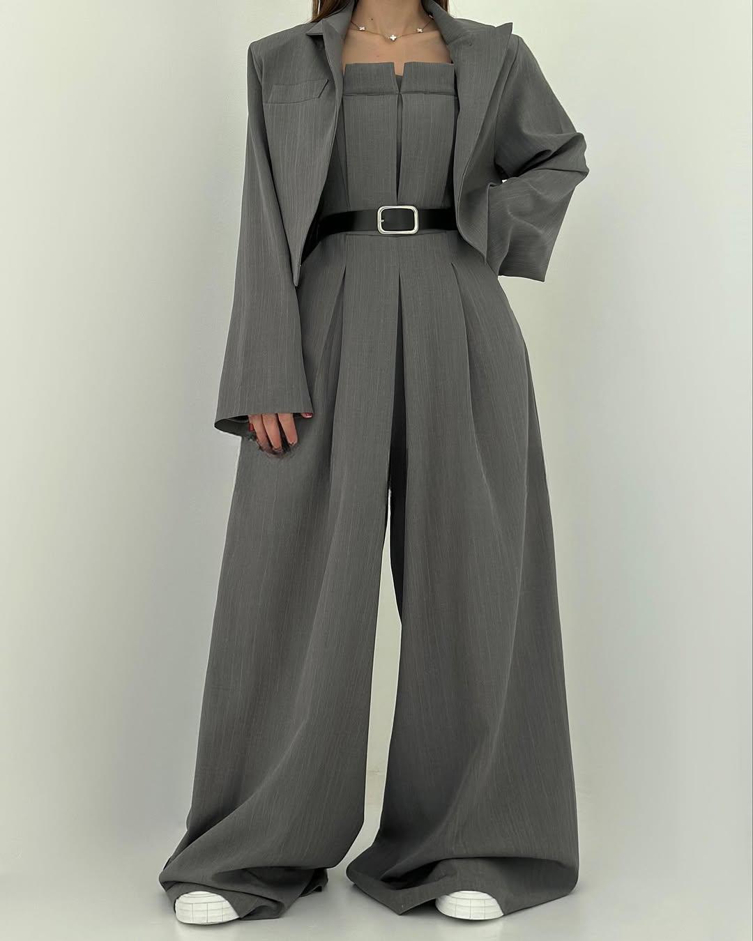 Lauralie | Strapless Blazer-Style Jumpsuit