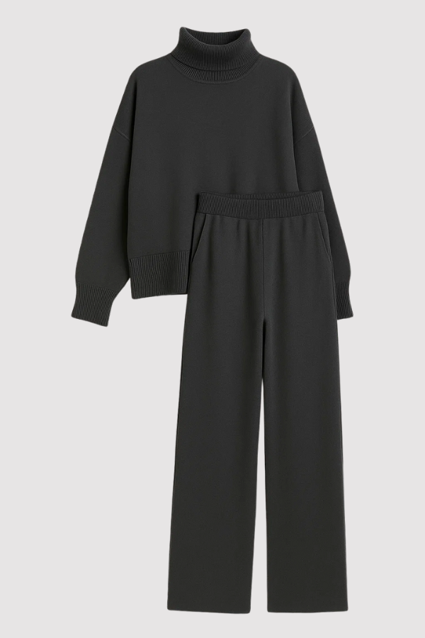 Lara | Knitted Loungewear Set with Turtleneck