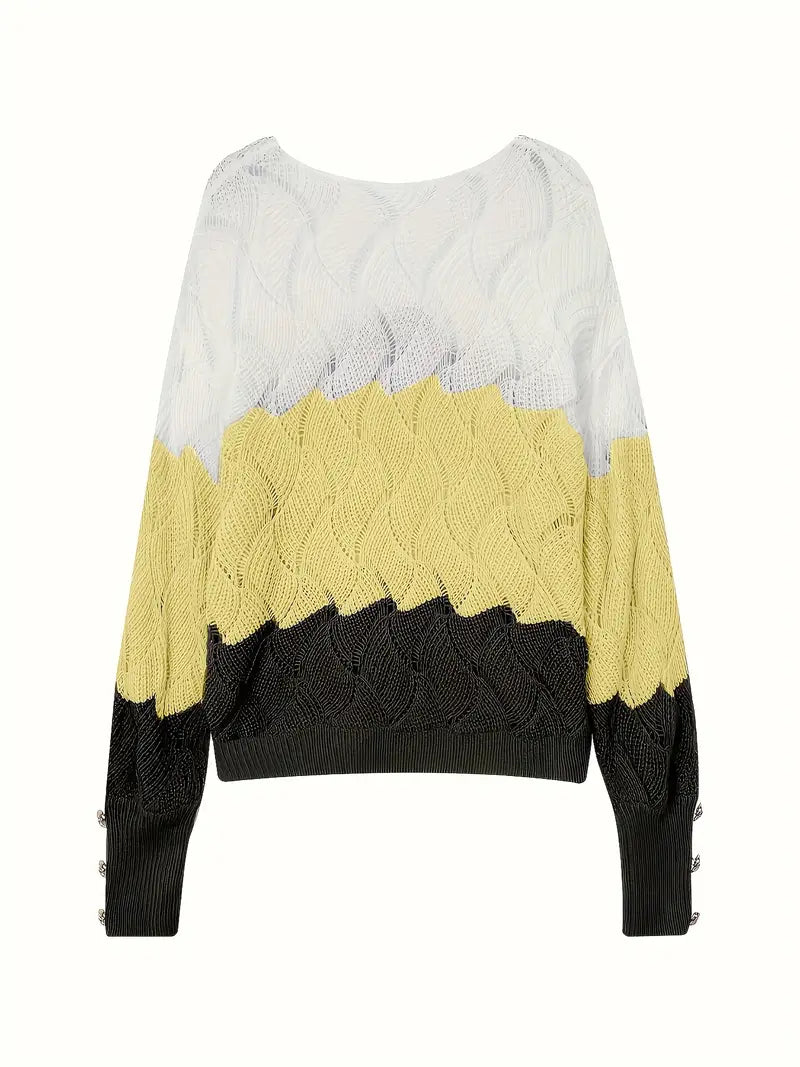 Renilda | Elegant Knit Sweater with V-Neck