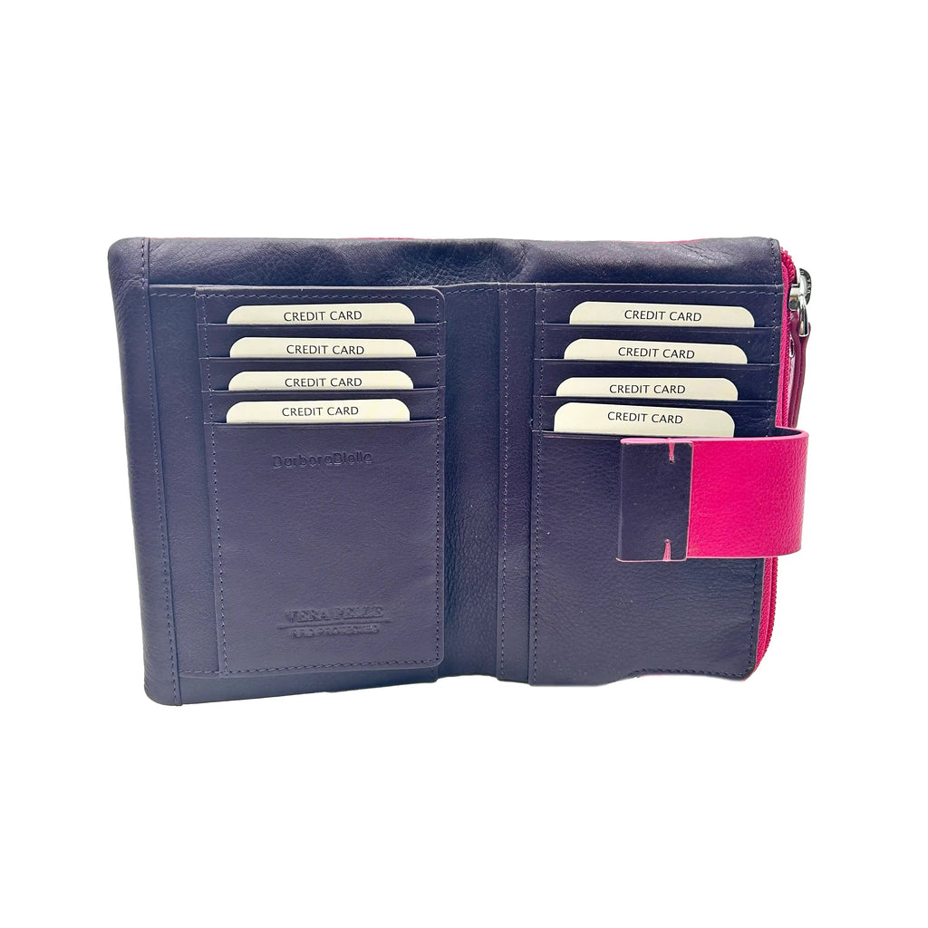 6046 Women's Wallet Fuchsia/Blue