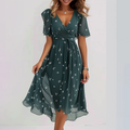 Retro Green Midi Dress