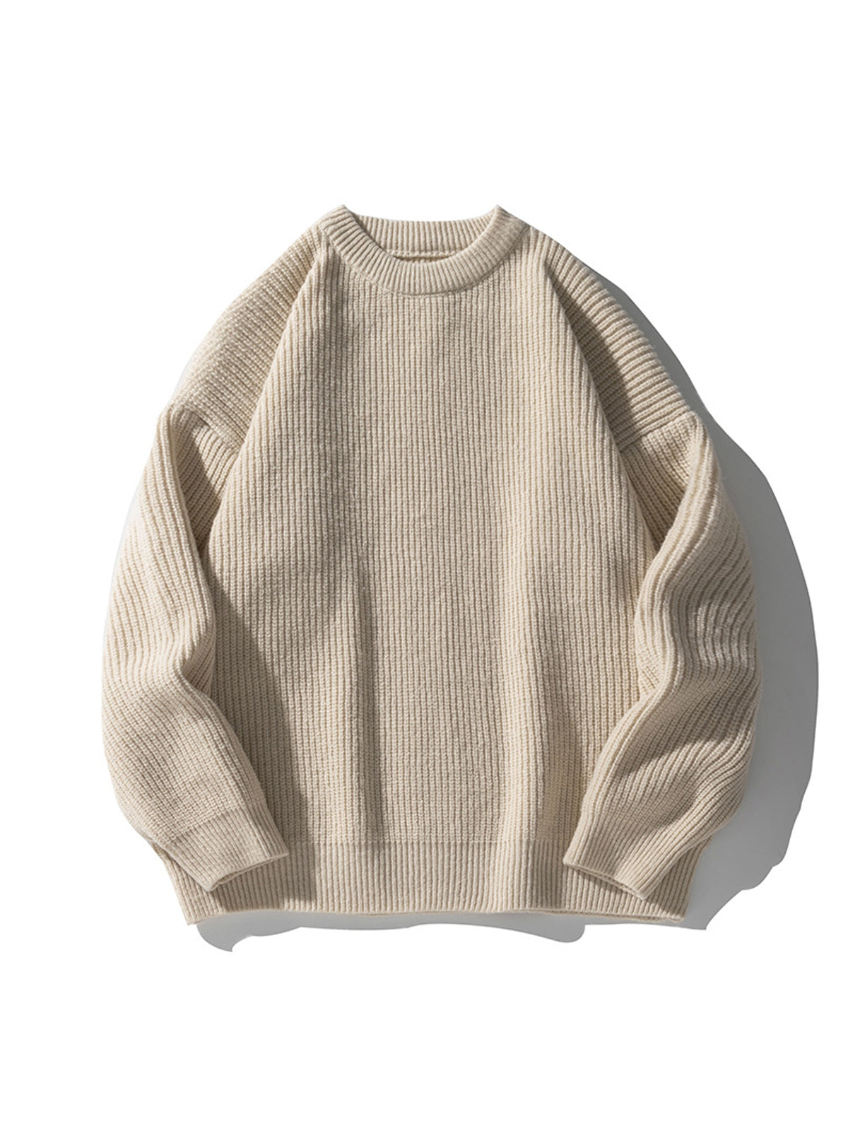 Oliener | Men's Casual Round Neck Solid Color Comfortable Knitted Sweater