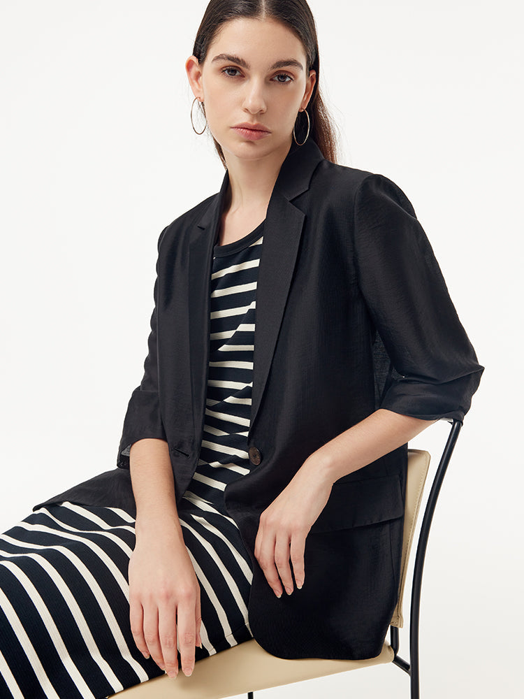 Women's Tencel Jacket with One Button