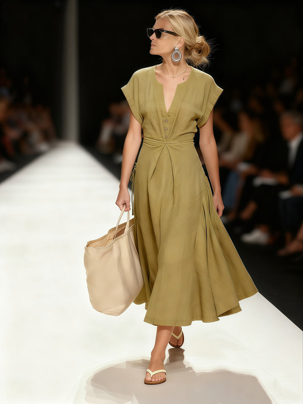 Noemi | Sleeveless Women's Dress with V-Neck