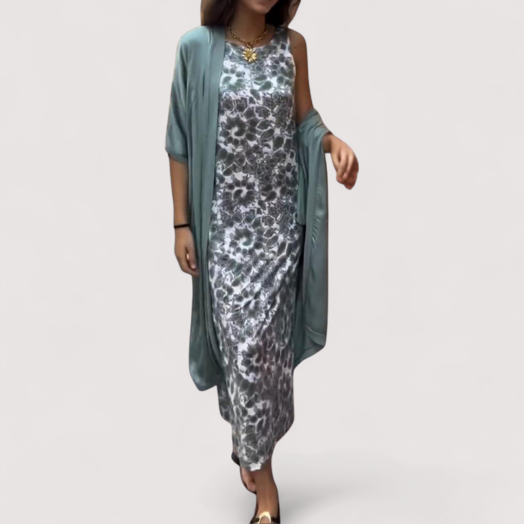 Women’s Dress Set – With Vest, Elegant & Modern