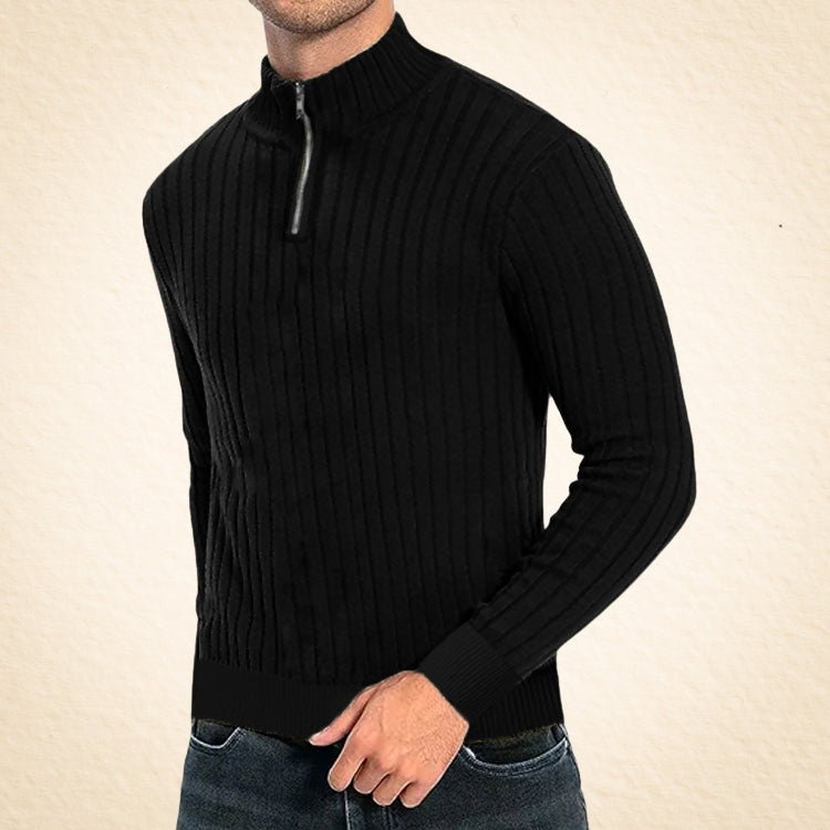 Zacheo – Casual Turtleneck Sweater with Zipper