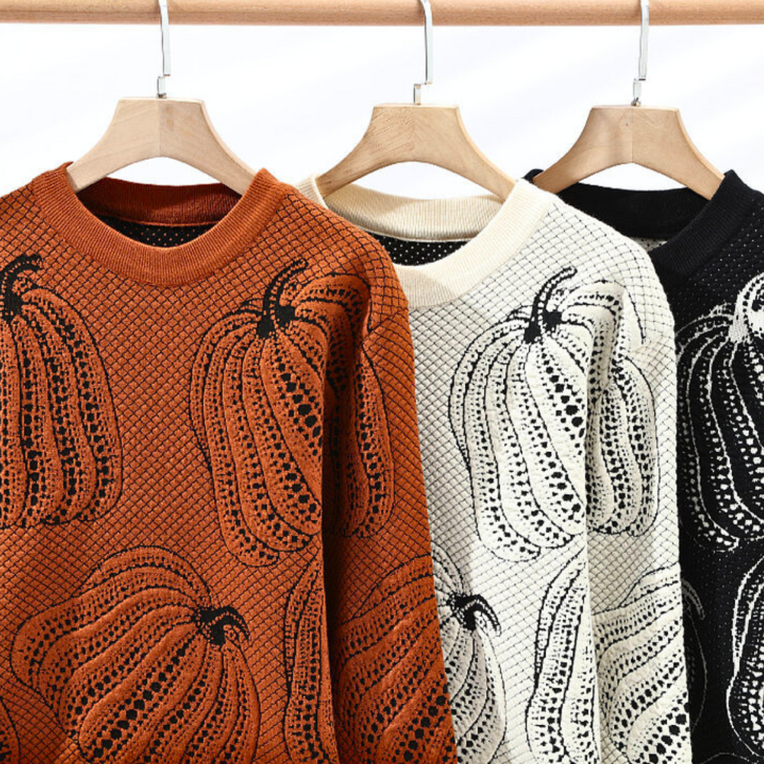 Rinaldo – Casual Knit Sweater in Pumpkin Look