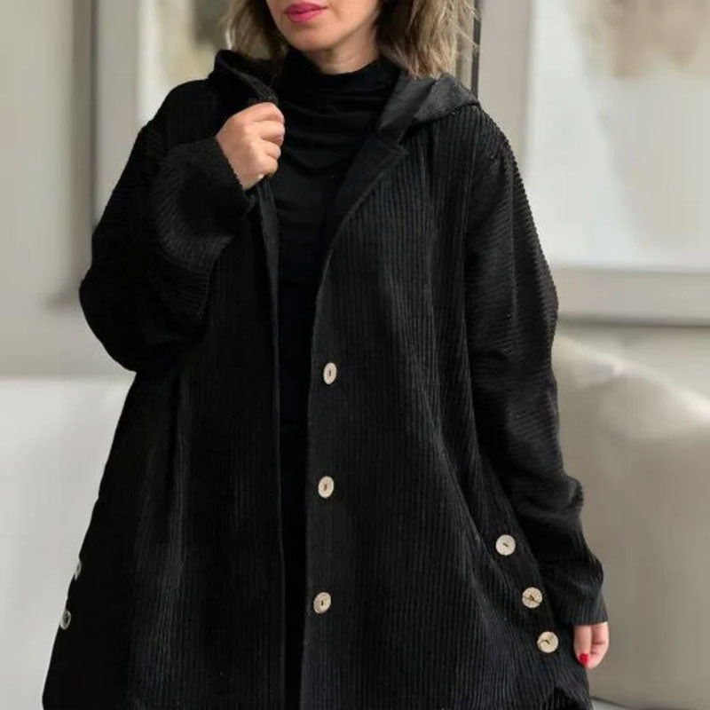 Casual Corduroy Hoodie for Fall