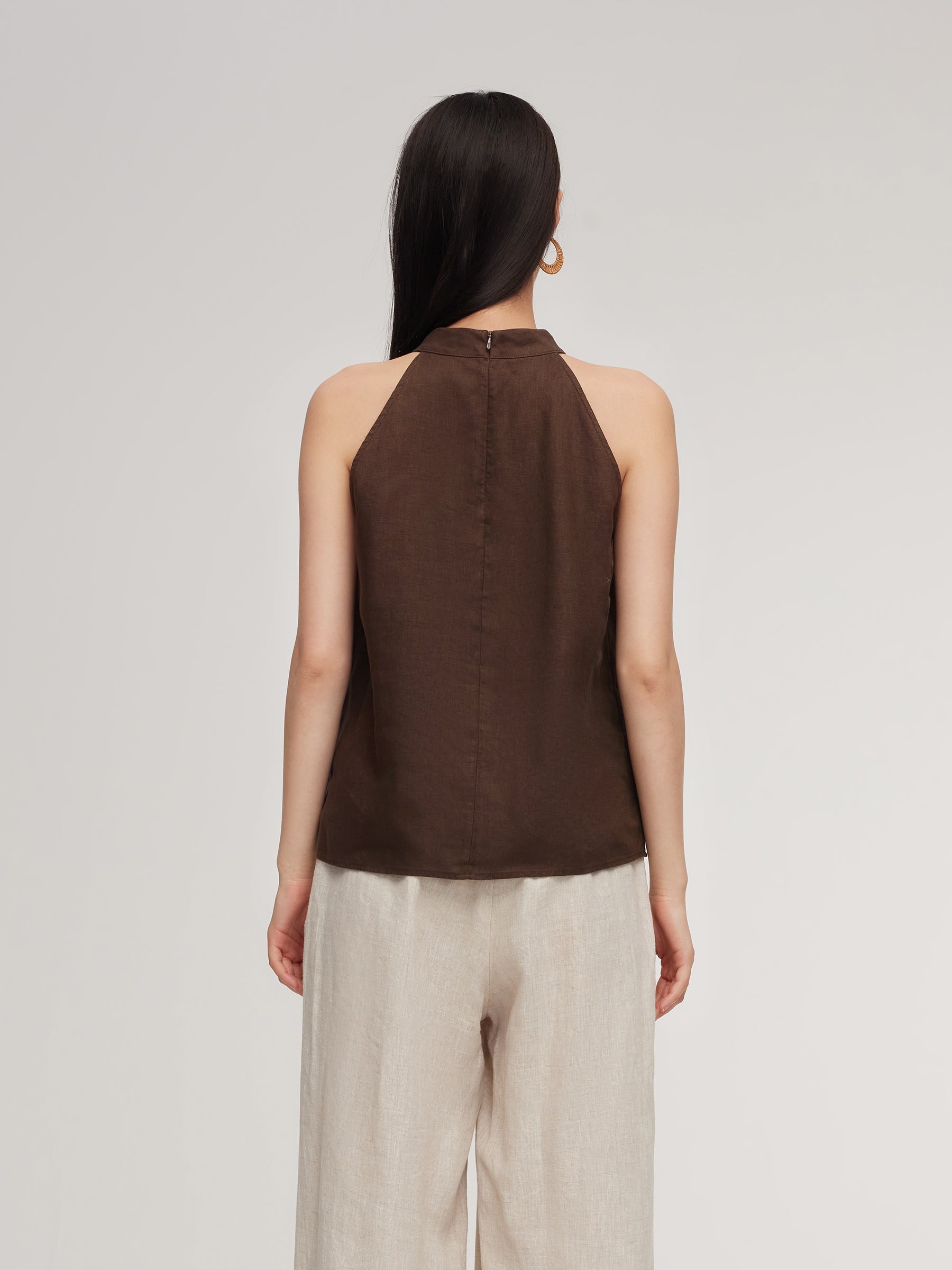 100% Linen Women's Halter Top