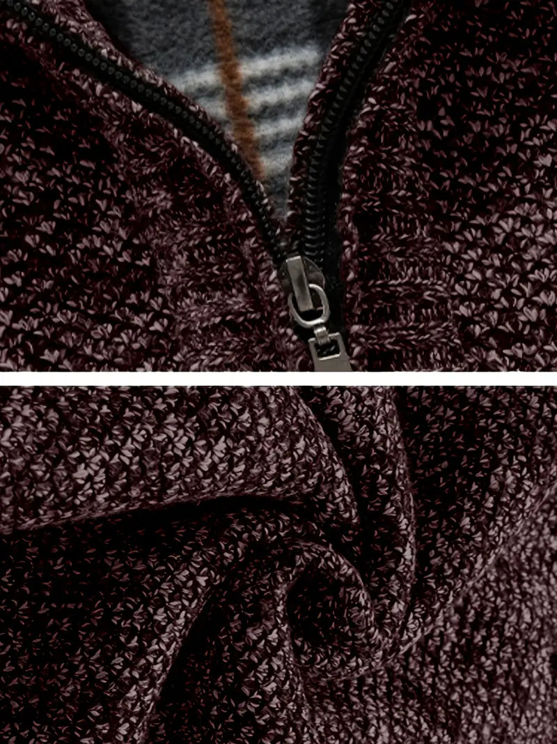 Ingram - Casual Pullover with Stand-Up Collar and Quarter-Zip