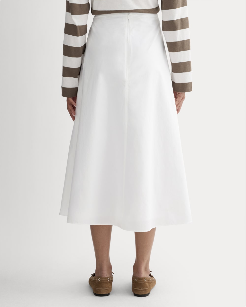 Midi Skirt Made of Ultrasoft Cotton | White