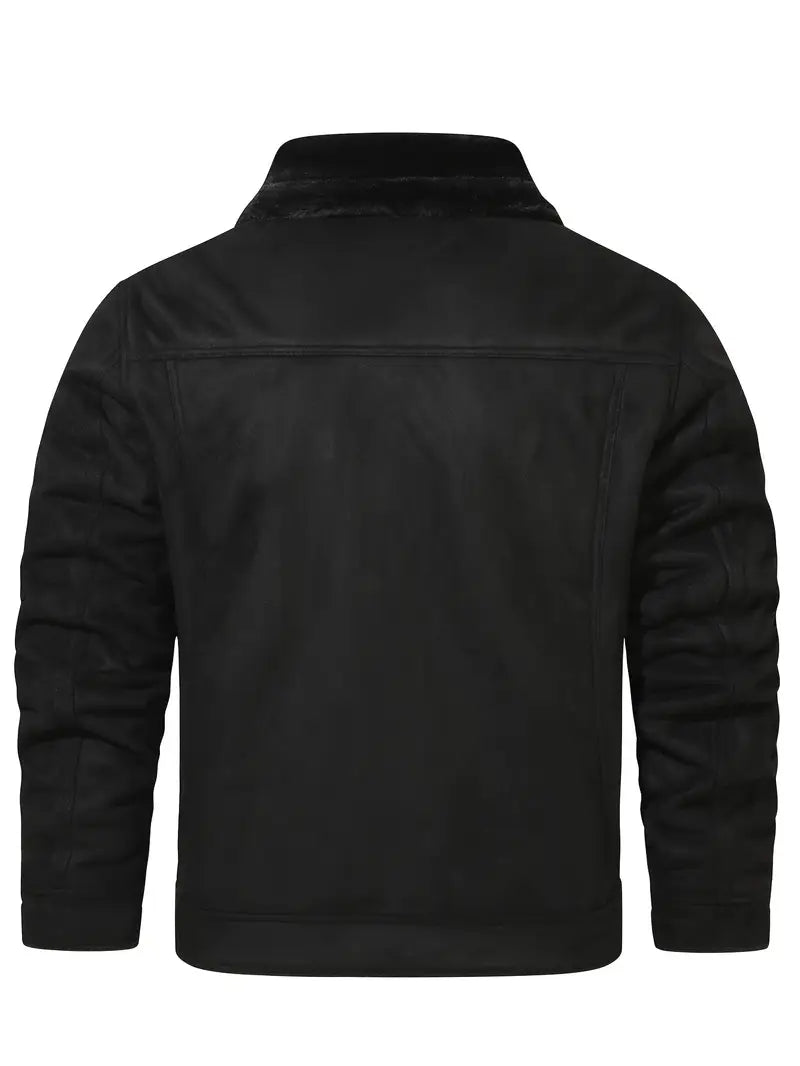 Frederik – Casual Polyester Jacket with Faux Fur Lining