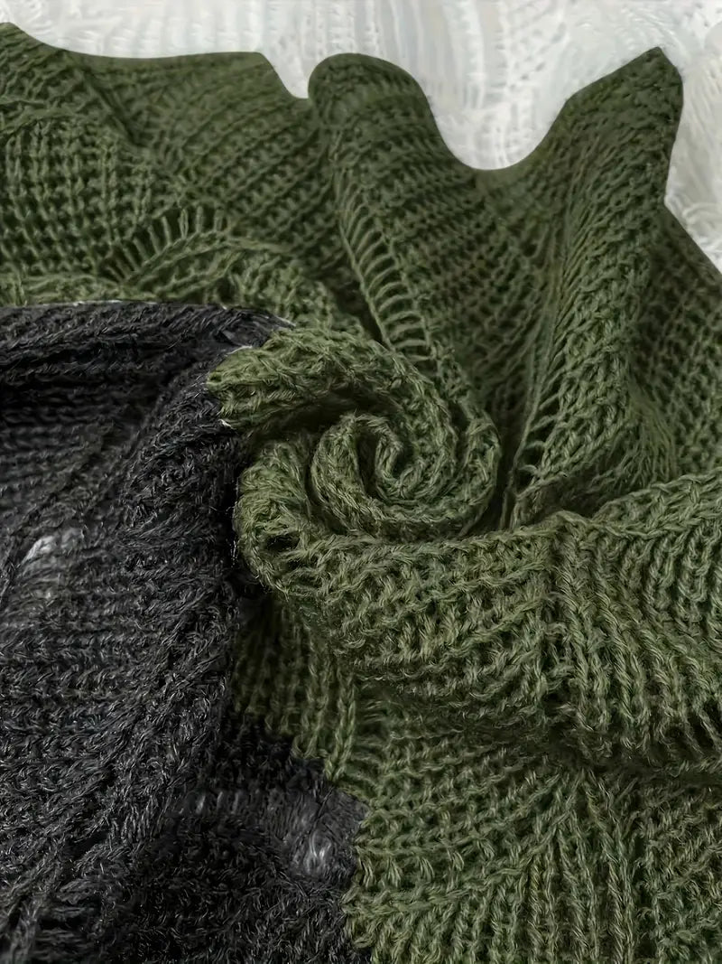 Renilda | Elegant Knit Sweater with V-Neck