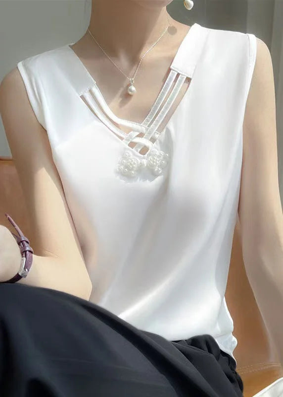 Pearl | Silk Sleeveless Top