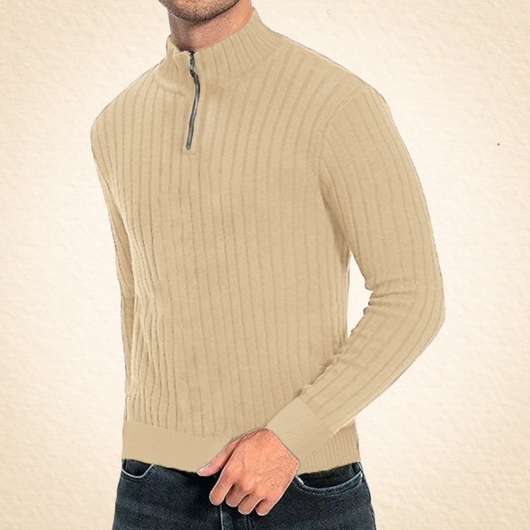 Zacheo – Casual Turtleneck Sweater with Zipper
