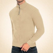 Zacheo – Casual Turtleneck Sweater with Zipper