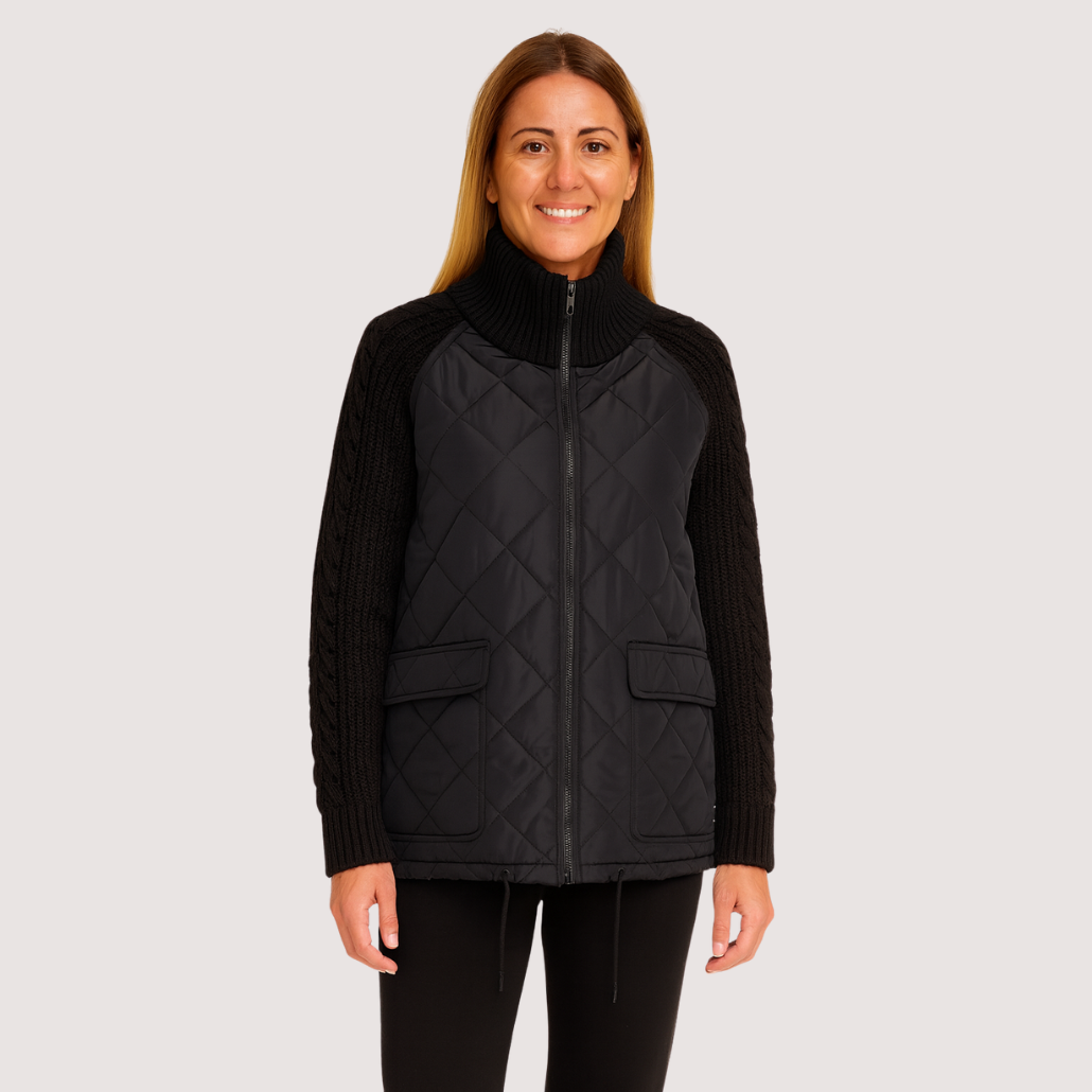 Women's Cardigan – Patchwork Design, Casual & Comfortable