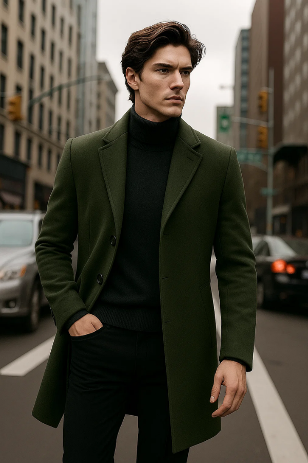 Karlo | Single-Breasted Solid Color Jacket