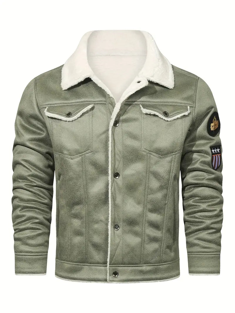 Frederik – Casual Polyester Jacket with Faux Fur Lining