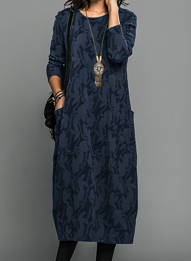 Corina Round Neck Casual Winter Dress