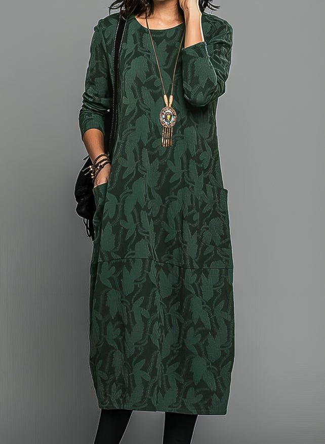 Corina Round Neck Casual Winter Dress