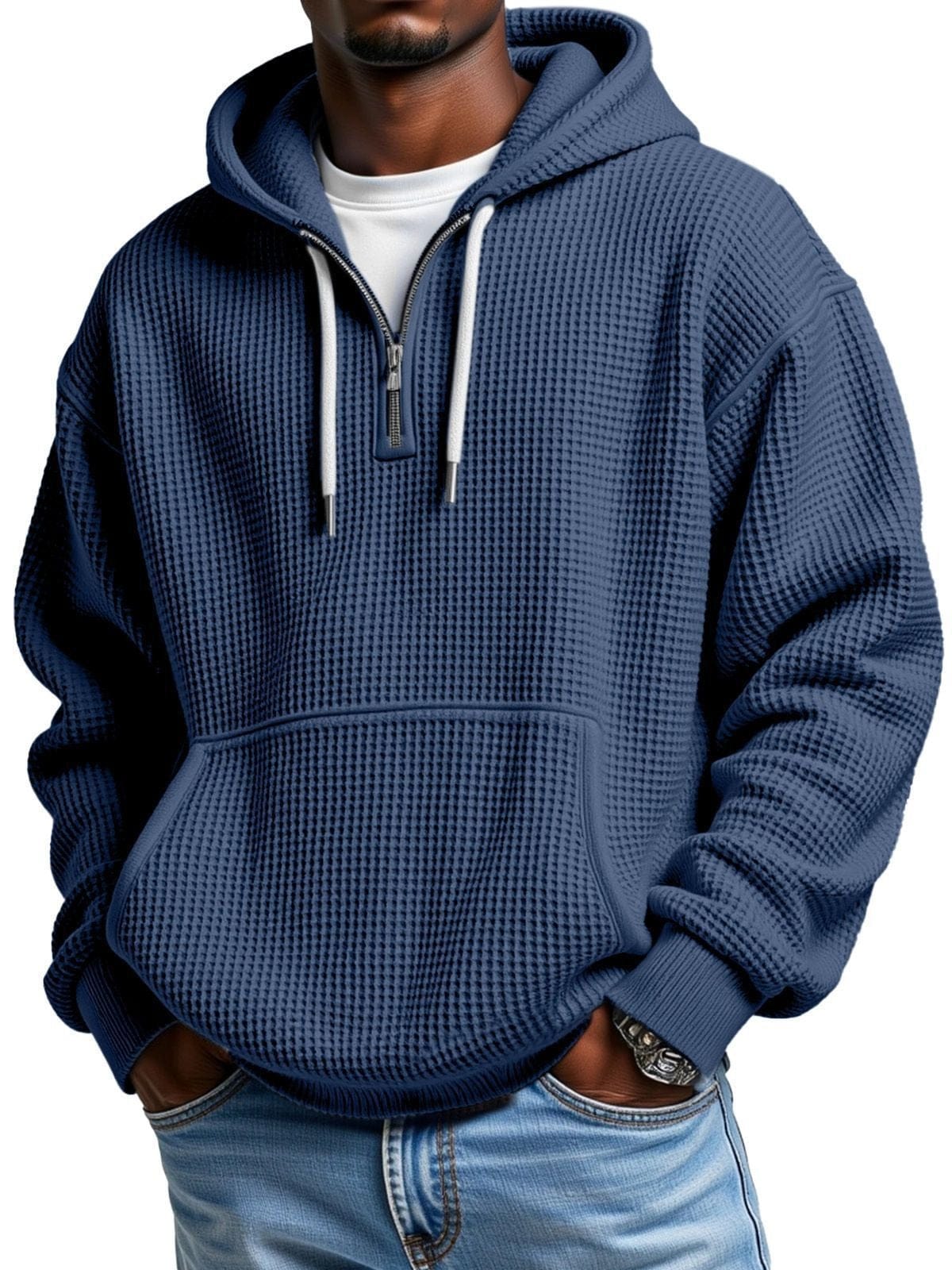 André | Waffle Quarter-Zip Hoodie
