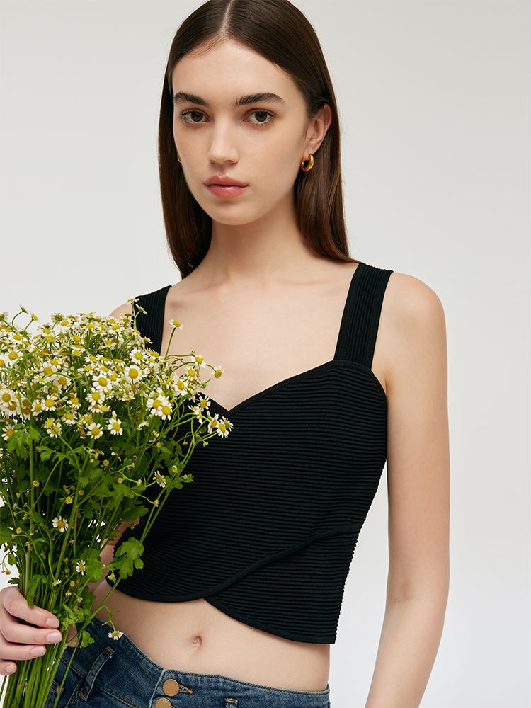 Women's Crocheted Crossover Top