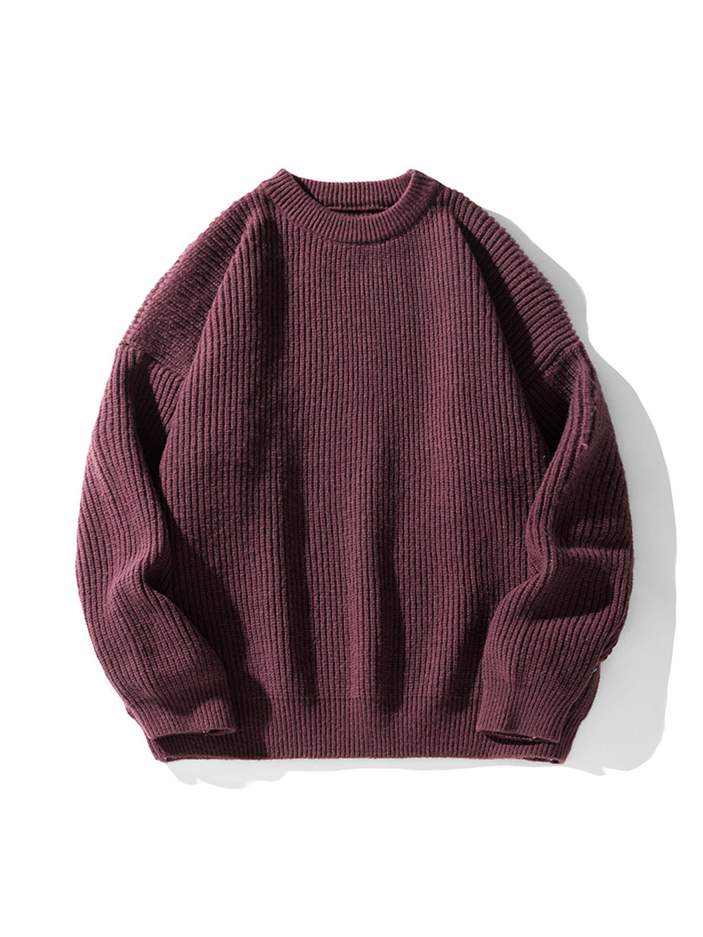 Oliener | Men's Casual Round Neck Solid Color Comfortable Knitted Sweater