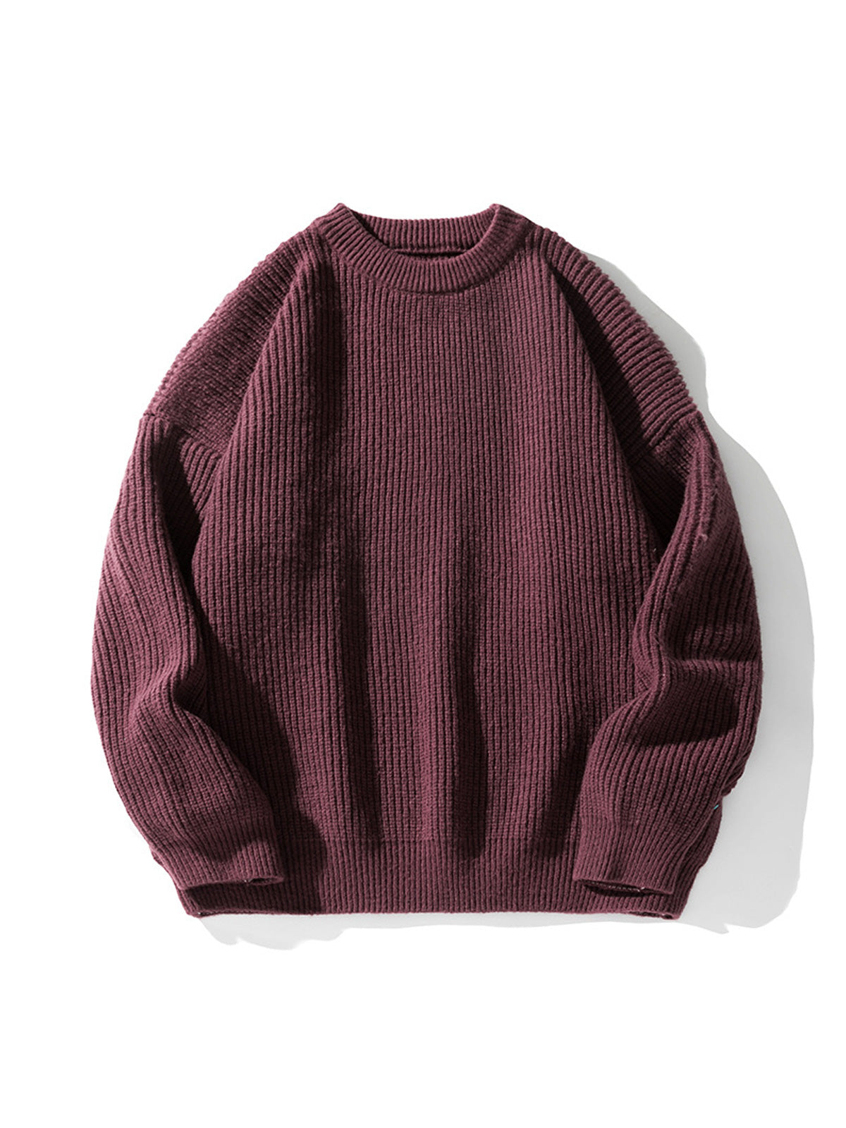 Oliener | Men's Casual Round Neck Solid Color Comfortable Knitted Sweater