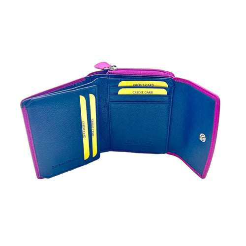 8846 Small Ladies' Wallet Fuchsia/Blue