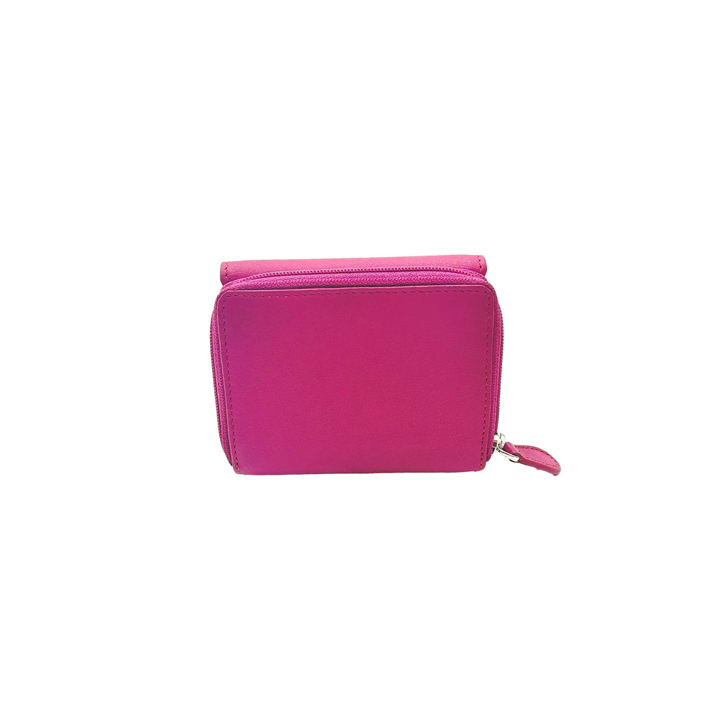 8846 Small Ladies' Wallet Fuchsia/Blue