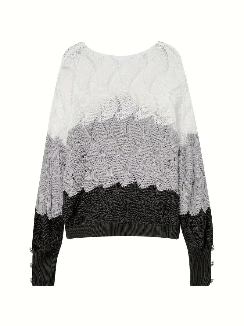 Renilda | Elegant Knit Sweater with V-Neck