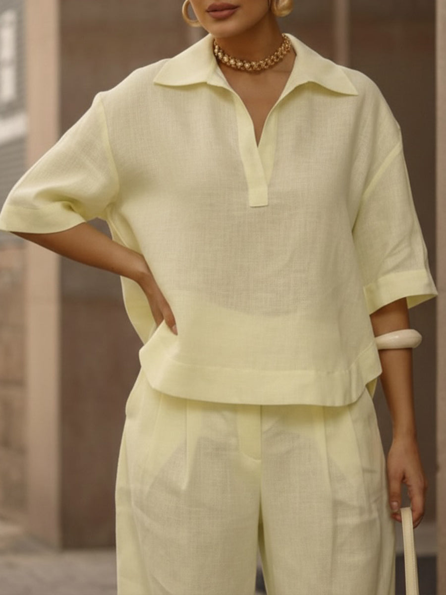 Soraya | Leisure Two-Piece Set with Shirt and Pants