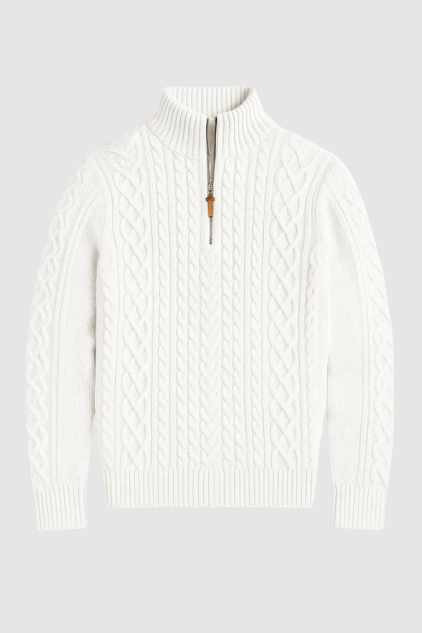 Rabada | Pullover with Half Zipper and Stand-Up Collar