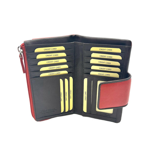 9327 Women's Wallet Orange/Brown