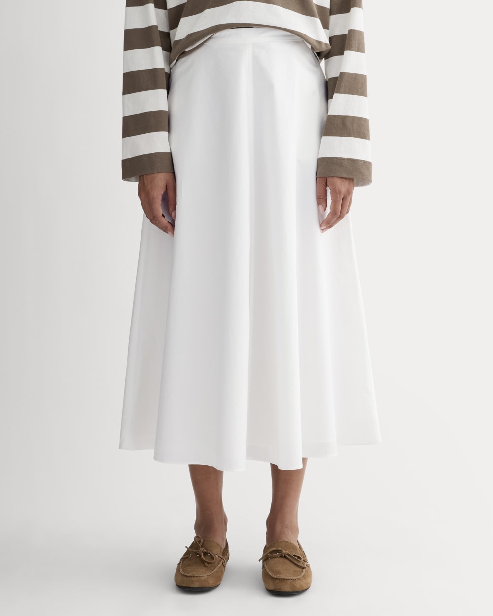 Midi Skirt Made of Ultrasoft Cotton | White