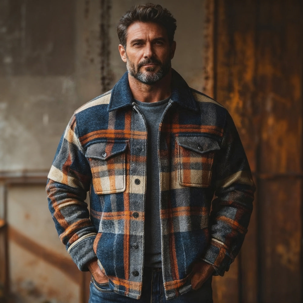 Bastien | Men's Retro Casual Plaid Thickened Shirt Jacket