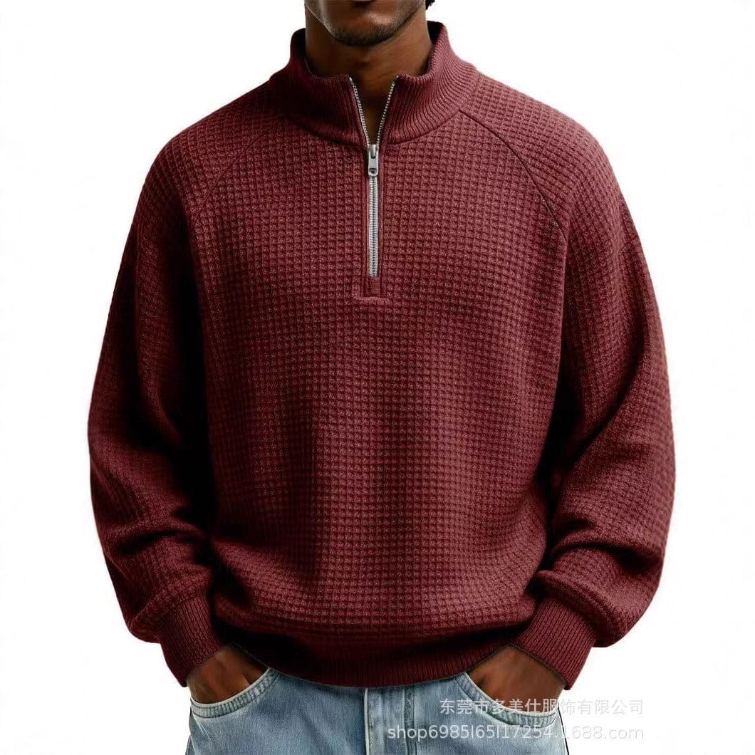 André | Ferran Waffle Quarter-Zip Pullover