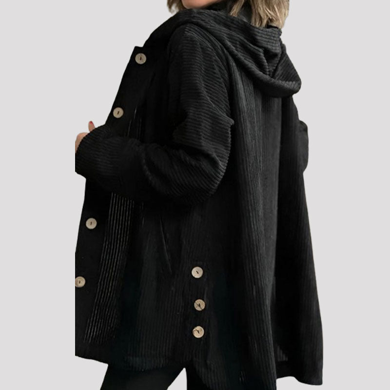 Casual Corduroy Hoodie for Fall