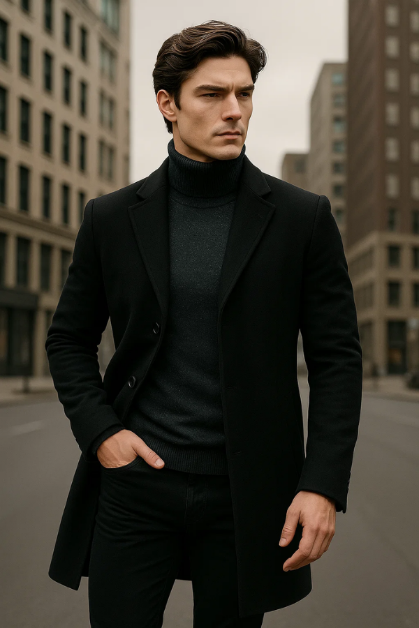 Karlo | Single-Breasted Solid Color Jacket