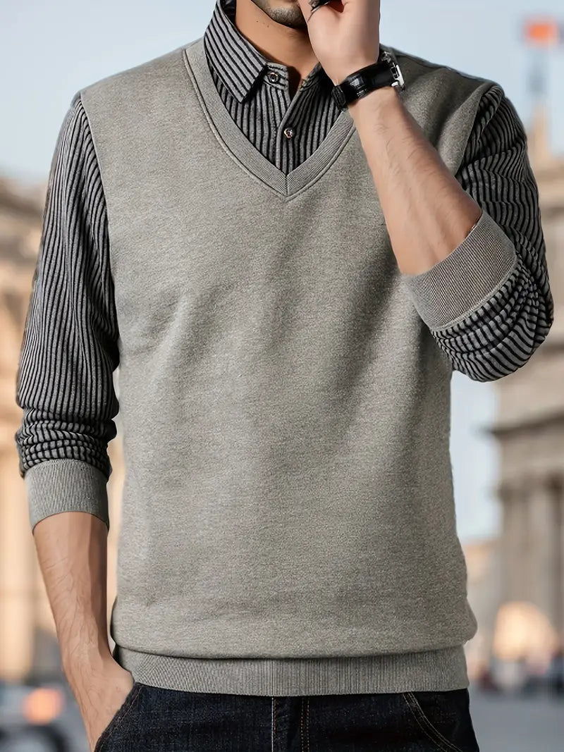Leroy - Casual Sweater with Long Sleeves in Knit