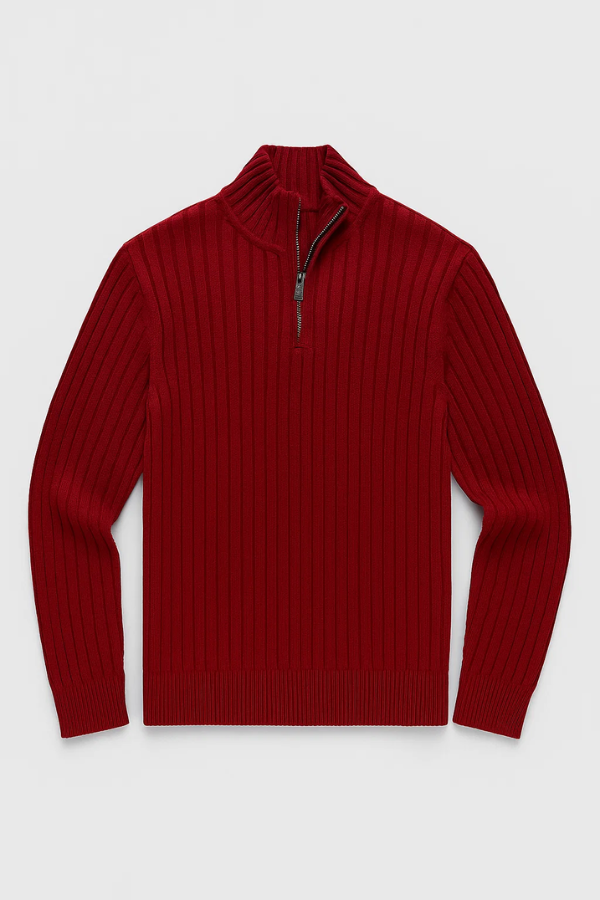Zacheo – Casual Turtleneck Sweater with Zipper