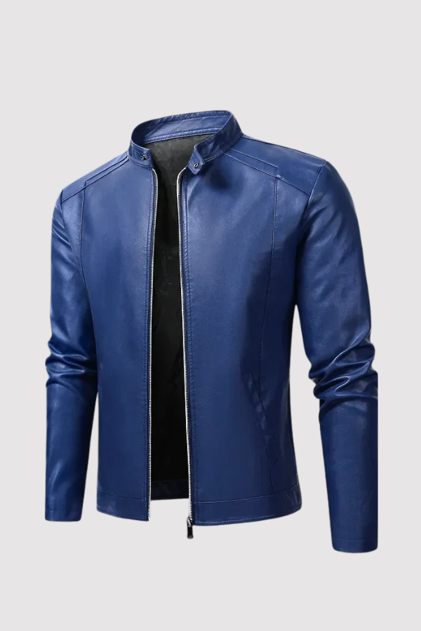 Elegant Men's Biker Leather Jacket