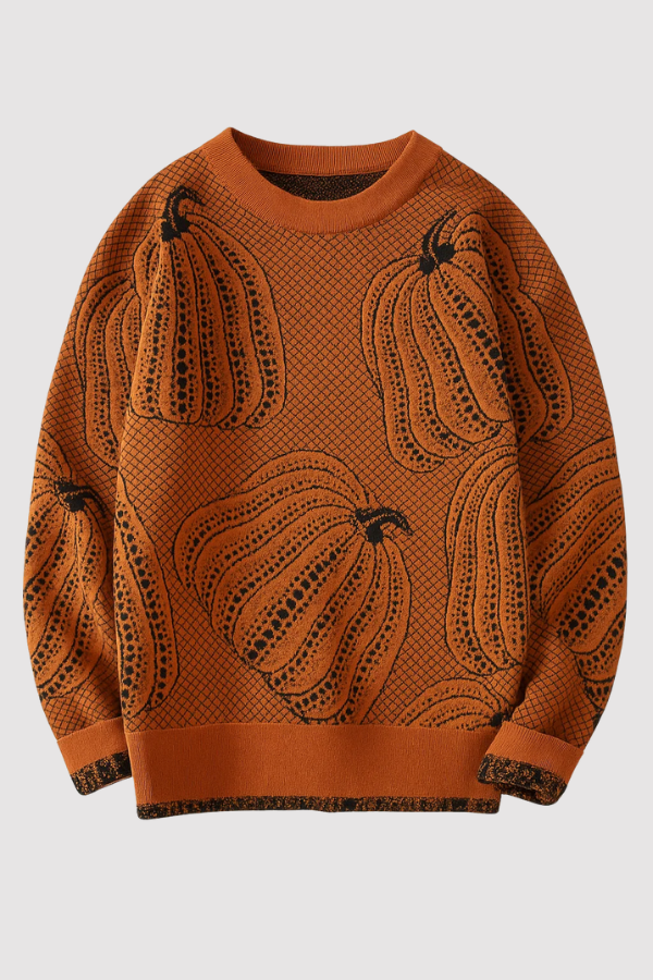 Rinaldo – Casual Knit Sweater in Pumpkin Look