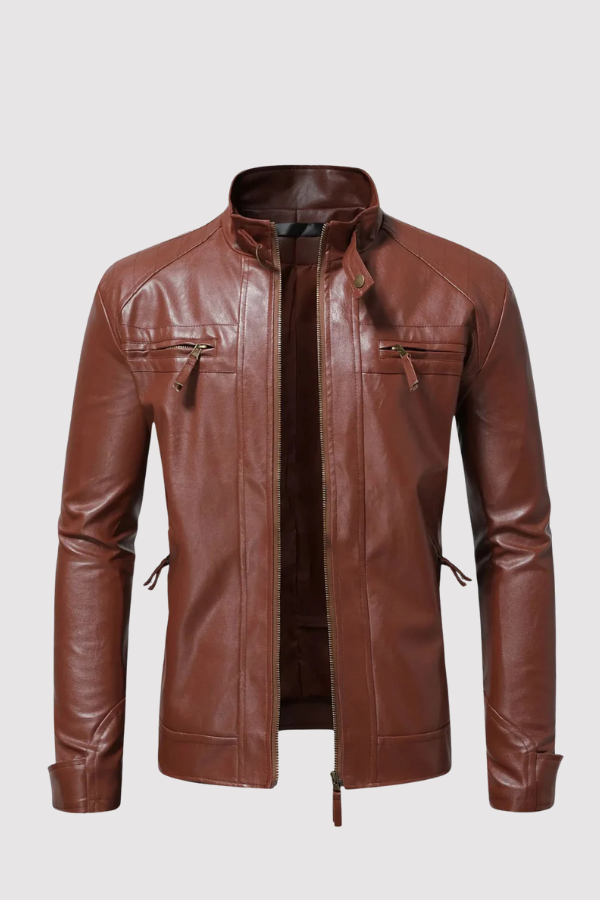 Elegant Men's Leather Jacket